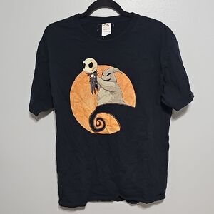 Nightmare Before Christmas L Black Heavy Cotton T-Shirt